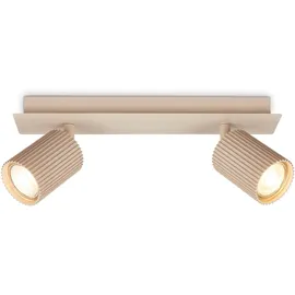B.K.Licht Briloner Deckenlampe 2-flammig schwenkbar 32x7x9 cm Beige
