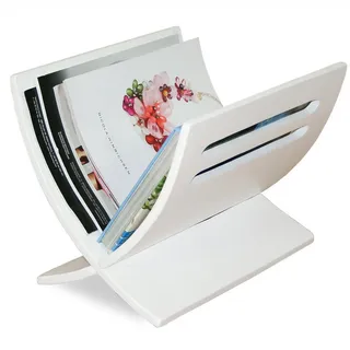 Homestyle4u Zeitungsständer Magazinhalter Holz Weiß