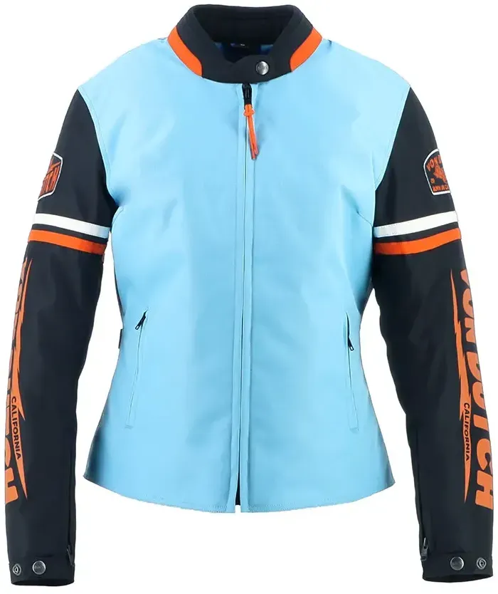 Von Dutch California Jacke - Sky Blue / Black / White / Orange - L