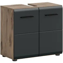xonox.home Waschbeckenunterschrank 60 x 54 cm Schwarz Matt