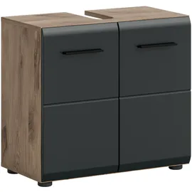 xonox.home Waschbeckenunterschrank 60 x 54 cm Schwarz Matt