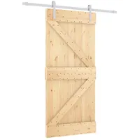 vidaXL Schiebetür rechts 90 x 210 cm Braun/Weiß