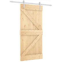 vidaXL Schiebetür rechts 90 x 210 cm Braun/Weiß