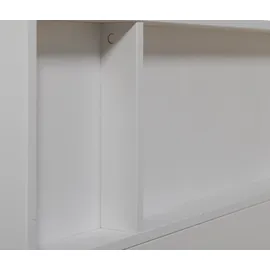 Woood Bettgestell Carter 215 x 118 x 67 cm Kiefer massiv weiß