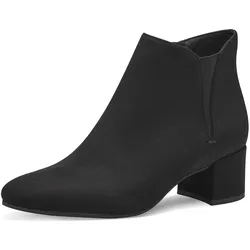 Stiefelette TAMARIS, Damen, Gr. 38, schwarz, Textil, Veloursleder, elegant, Schuhe, Blockabsatz, Businessschuh, Ankleboots mit Stretcheinsatz, Topseller