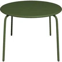 vente-unique Gartentisch Ø 110 x 0 cm Khaki/Grün
