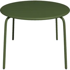 vente-unique Gartentisch Ø 110 x 0 cm Khaki/Grün