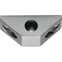 DENI Stangenführung zu Untersatz Vario f.Rundstange 10mm silber elox.DENI