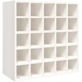 vidaXL Weinregal Weiß 56x25x56 cm Massivholz Kiefer