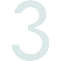 Alpertec Hausnummer 3 Selbstklebend Nachtleuchtend