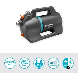 Gardena 4300 Silent 650w Wasserpumpe - Elektrische selbstansaugende Gartenpumpe - One Size