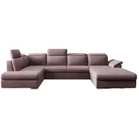 Luxusbetten24 Schlafsofa Designer Sofa Emiliano, mit Schlaf- und Klappfunktion rosa