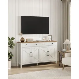 VASAGLE Sideboard 40 x 140 x 80 cm Braun / Weiß