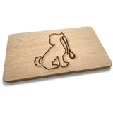 eXODA Frühstücksbrettchen Holz 1 22 x 12 x 1 cm Braun