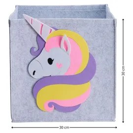 HowHomely Regalbox 30 x 30 x 30 cm 1-tlg. grau