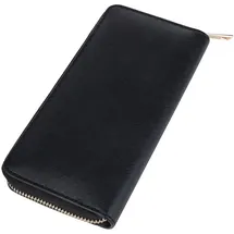 DonDon Damen Geldbörse Portemonnaie schwarz