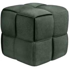 deluke Sitzhocker GIROS Cord 40 x 40 x 40 cm Dunkelgrün