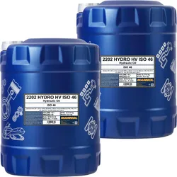 2x 10l Mannol Industrieöl Hydro Hv Iso 46 Paraffin-hydrauliköl Sae Ms 1004: