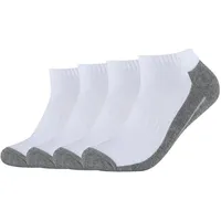 CAMANO Sneakersocken 4er Pack Orange/Weiß 43-46