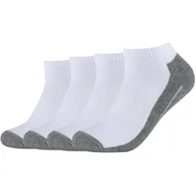 CAMANO Sneakersocken 4er Pack Orange/Weiß 43-46