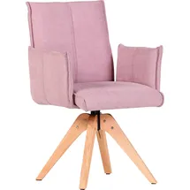 GUTMANN FACTORY Drehstuhl GUTMANN FACTORY, lila (flieder, natur), B:64cm H:90cm T:66cm, Stühle, Drehstuhl, mit Massivholzgestell