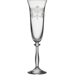6er Set BOHEMIA Cristal Sektglas Rosalie 190 ml Kristall, Kristalloptik Transparent Klar