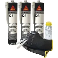Vasalat Sikaflex 223 schwarz 3x 300ml + Aktivator -