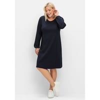 sheego Damen Große Größen Shirtkleid in Schwerer Qualität, mit Raffung hinten Citywear feminin Rundhals-Ausschnitt - - 48