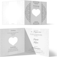50 x Lasergeschnitten Hochzeitseinladungen Silberhochzeit silberne Hochzeit Einladung individuell - Herzensangelegenheit