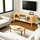 Relaxdays TV-Lowboard 103x40x48 cm Hellbraun Holzwerkstoff