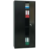 Lüllmann Aktenschrank Metallschrank abschließbar schwarz 195x92,5x60cm 530360