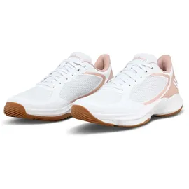 Wilson Hurakn Lite Laufschuhe weiß beige Damen Padel-Schuh, Weiß/Rosa/Gum1a, Gr. 38 2/3