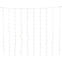 Konstsmide LED Lichtervorhang für Fenster, 120 bernsteinfarbene Dioden, 30V, Innen, 3,6W, transparentes Kabel - 3700-803