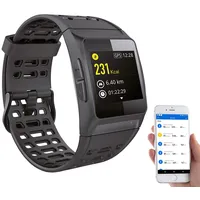 Newgen Medicals GPS-Sportuhr BT 40 mm Kunststoffgehäuse schwarz Sportarmband schwarz M