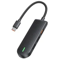 Mcdodo HU-1430 5-in-1-Hub, USB-C auf USB2.0 x3, USB3.0, SD/TF + schwarz