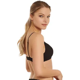LISCA Triangel-BH LISCA "Triangel BH ohne Bügel Ines", Damen, Gr. 80, Cup A, schwarz, Spitze, Obermaterial: 95% Baumwolle CO. 5% Elasthan EL., BHs Triangel-BH