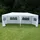 VCM Pavillon 6 x 3 m inkl. 6 Seitenteile Weiß