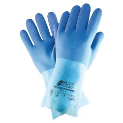 NITRAS "Blue Power Grip" Säureschutzhandschuhe 1611-10 , 1 Paar, Größe 10