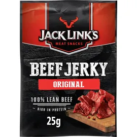 Jack Link's Jack Links Beef Jerky 12 x 25 g) Beutel, Original – Funktionelle Lebensmittel – Eiweiß-Snacks