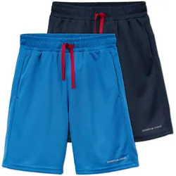 Tchibo - 2 Jungen-Sportshorts aus recyceltem Material - Gr. 122/128 - dunkelblau