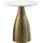 FineBuy FineBuy, Couchtisch + Beistelltisch, Beistelltisch Alu Metall Couchtisch Wohnzimmertisch Marmor Platte Rund (40 x 40 x 48 cm)