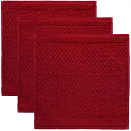 Möve frottana Pearl Seiftuch 30 x 30 cm ruby 3 St.