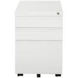 Vinsetto Aktenschrank, Weiß, Metall, 48x60x39 cm, Arbeitszimmer, Aktenschränke