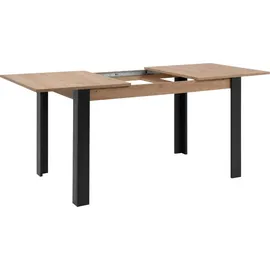 CaliCosy Ausziehtisch 80 x 75 x 80 cm braun/schwarz