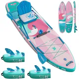 iTAOSTAR W01BP 36" Super Wide Paddle Board, Aufblasbares Paddleboard mit 5 Flossen für mehr Spaß und bessere Balance, Stand Up Paddle Board mit Premium-SUP-Zubehör für Erwachsene Aller Könnerstufen