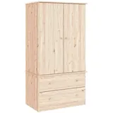 furnicato Kleiderschrank ALTA 90x55x170 cm Massivholz Kiefer (1-St) braun