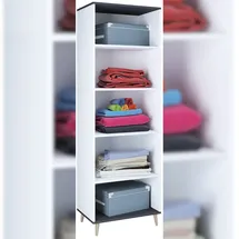VCM Landos Regal 60 x 39 x 184 cm Weiß/Anthrazit