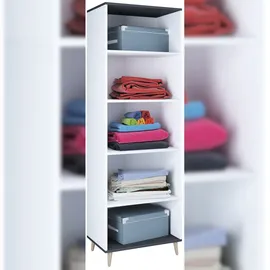 VCM Landos Regal 60 x 39 x 184 cm Weiß/Anthrazit