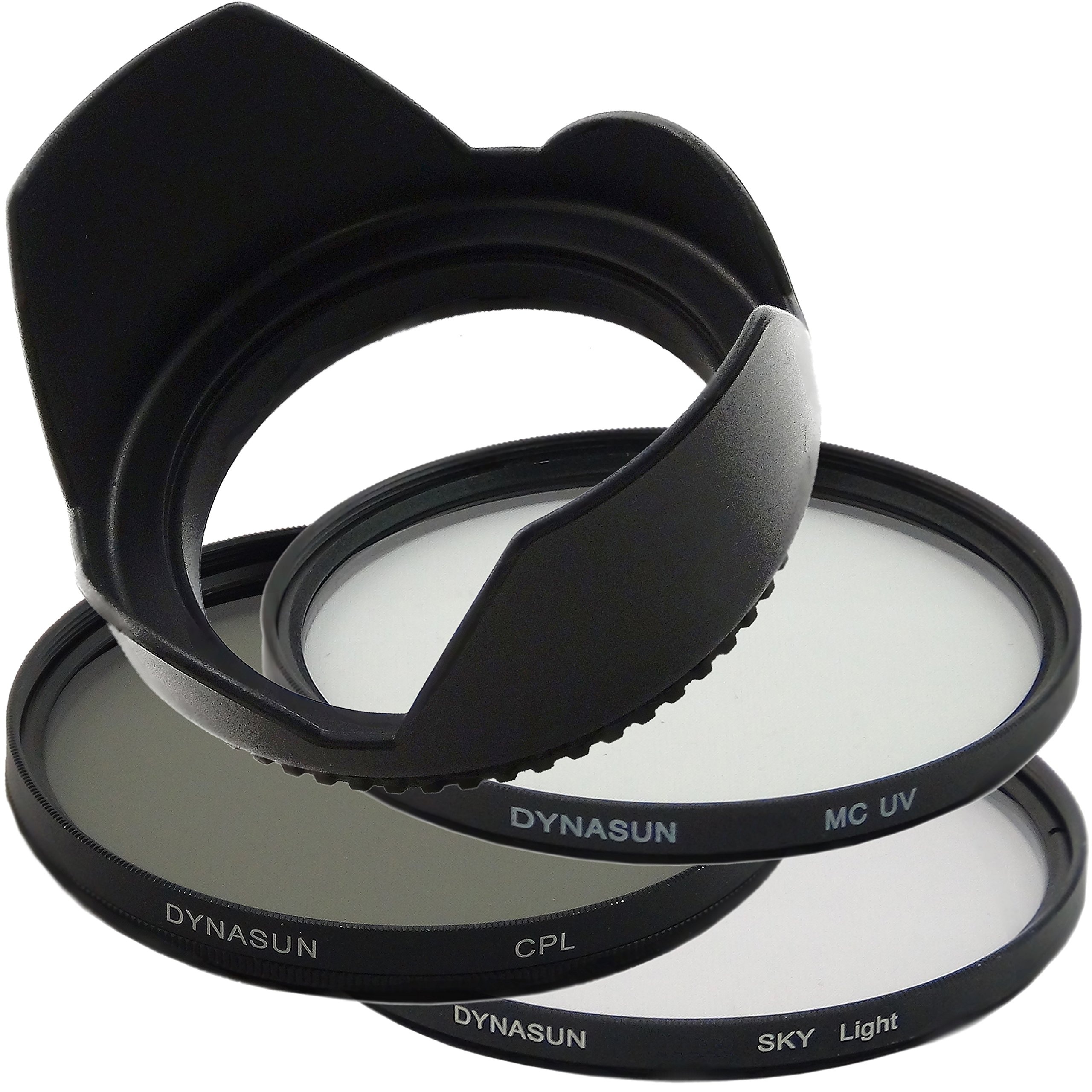 DynaSun C-PL CPL 55mm Pol-Filter +MCUV Filter Multicoated MC UV +Skylight +Gegenlichtblende 55 mm