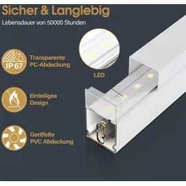 Barberpub Hexagon LED Garage Light, 30240LM 6500K Hexagon LED Beleuchtung, 8 Grid, LP008/nicht dimmbar - Weiß